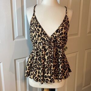 Vintage Havana Leopard Print Tank Top Size Medium in Like New Condition